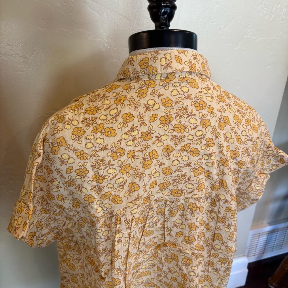 Madewell Hilltop Shirt in Piccola Floral French Vanilla Size Medium - Picture 7 of 14